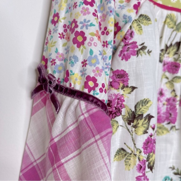 Matilda Jane Enchanted Garden Art School Mixed-Print Peasant Top Size 6 - Picture 6 of 12